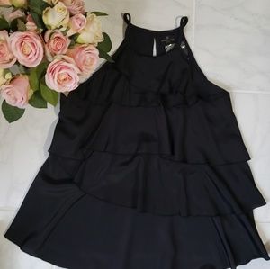 Black ruffle blouse ♡